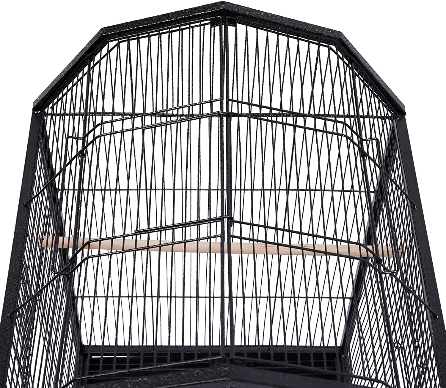 Miumaeov 360° Full Hollow Design Iron Bird Cage， Special Large Oversized Large Home Bird Cage for Tiger Skin Parrot Pachyderm Lovebird Budgie