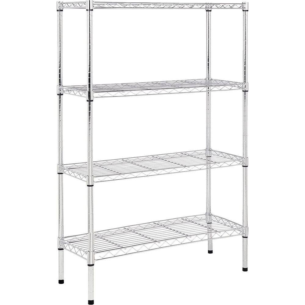 HDX 4-Tier Steel Wire Shelving Unit in Chrome (36 in. W x 54 in. H x 14 in. D) E3590137OBH4THD