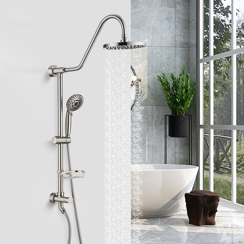 Shower System with Rain Showerhead  5 Function Han...