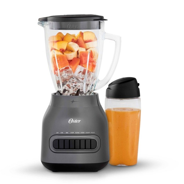 Oster Easy to clean Blender With Dishwasher safe Glass Jar With A 20 Oz Blend n go Cup