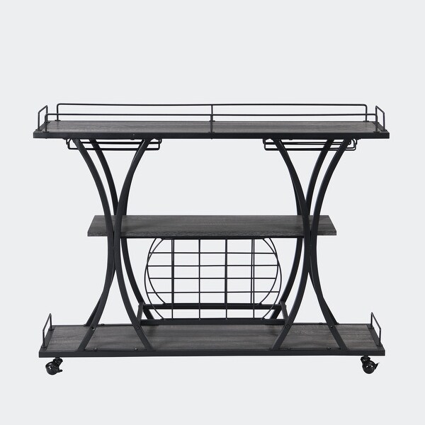 Industrial Bar Cart Kitchen Bar Serving Cart