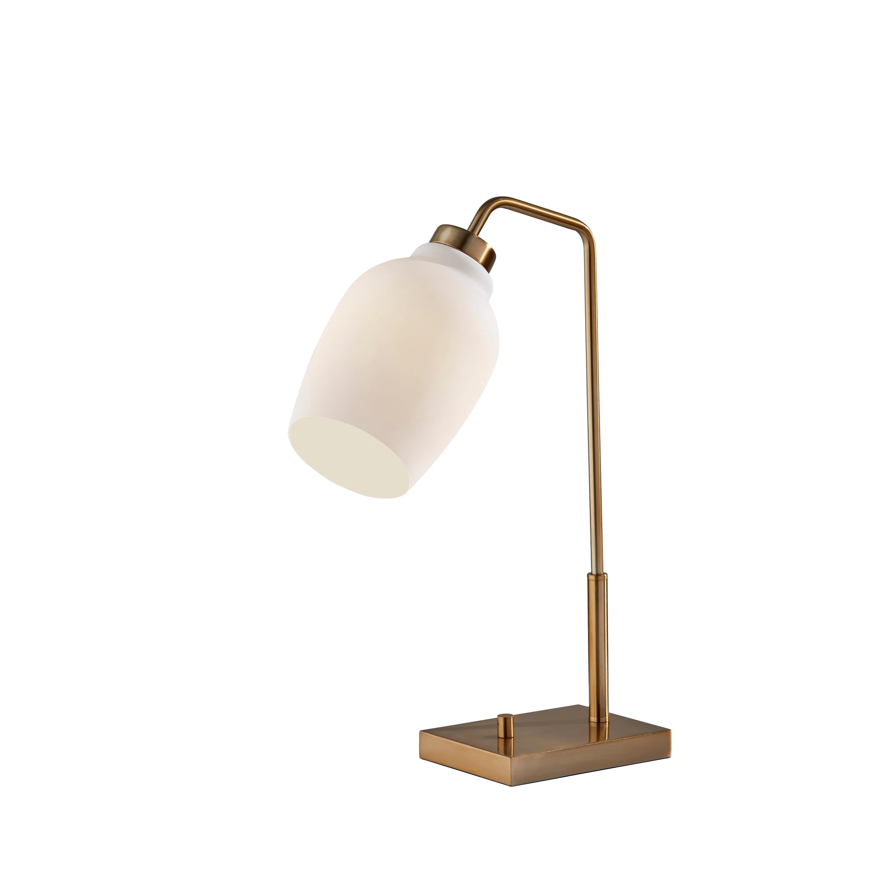 Adesso Clara Antique Brass Desk Lamp