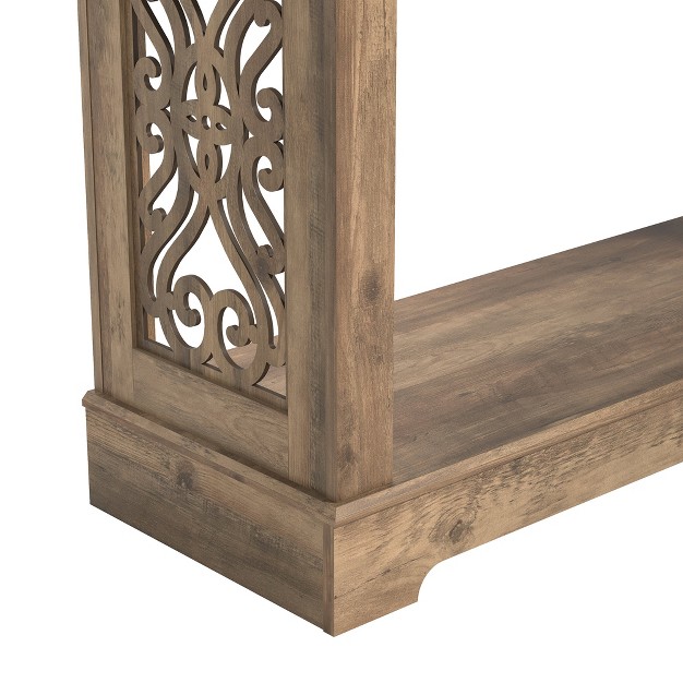 Galano Heron 42 1 In Knotty Oak Rectangular Engineer Wood Console Table