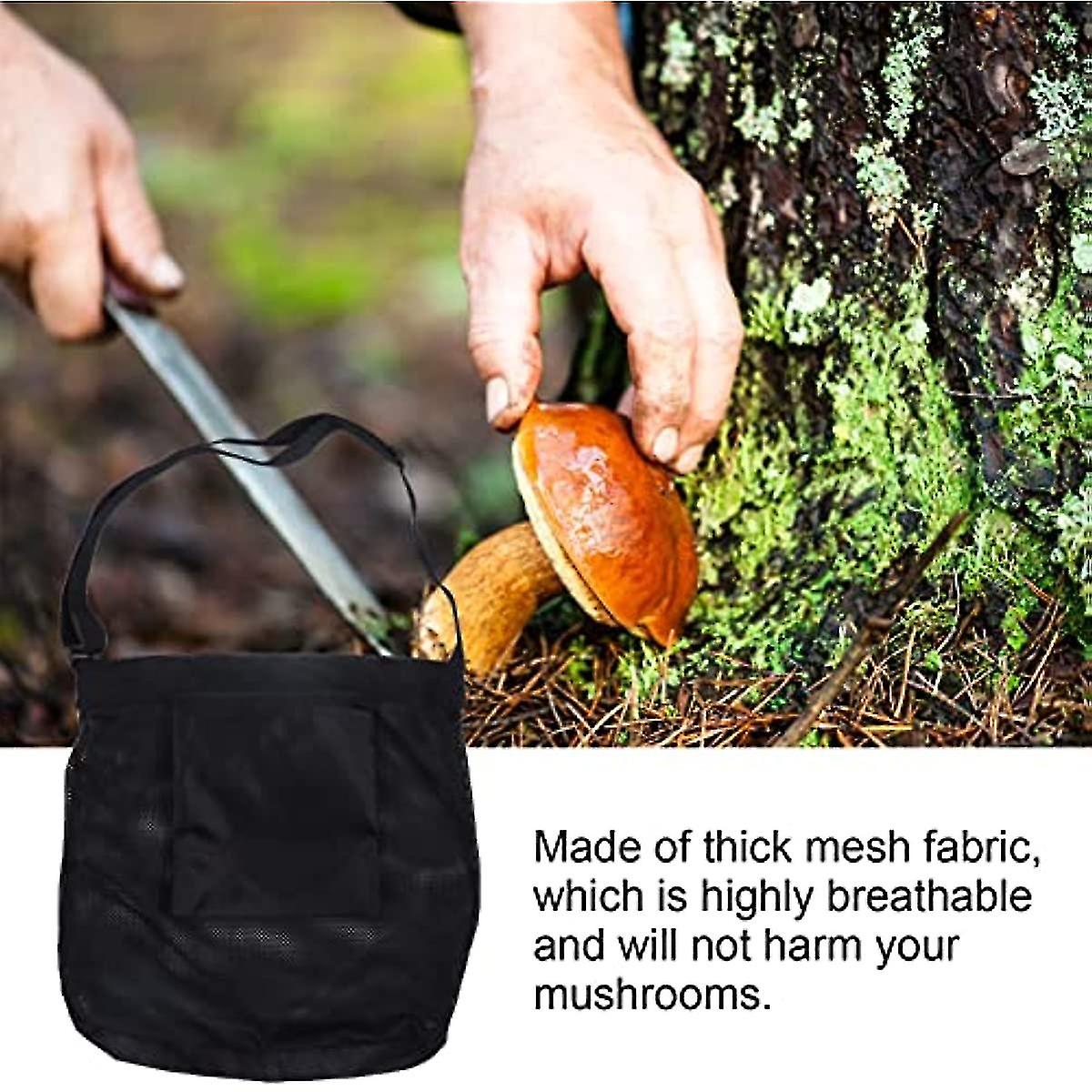 Camidy Mushroom Hunting Bag Mushroom Foraging Bag Foraging Pouch Harvesting Bag Collapsible Fruit Gathering Mushroom Basket Picking Bag For Harvest