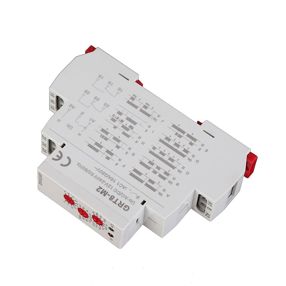 Grt8-m2 Multifunctional Delay Time Relay With 10 Functions Din Rail Mount Ac/dc 12v-240v