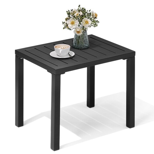 VredHom Outdoor Aluminum Patio Side Table