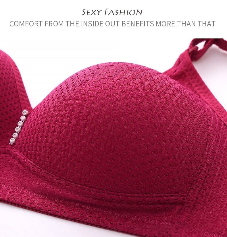 🔥Plus Size Bra Women Underwear Wire Free Comfort  Soft Breathable🔥