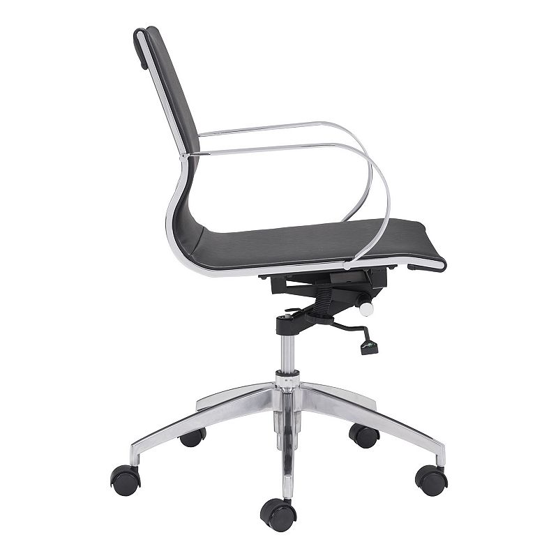 Zuo Modern Low Back Adjustable Glider Desk Chair