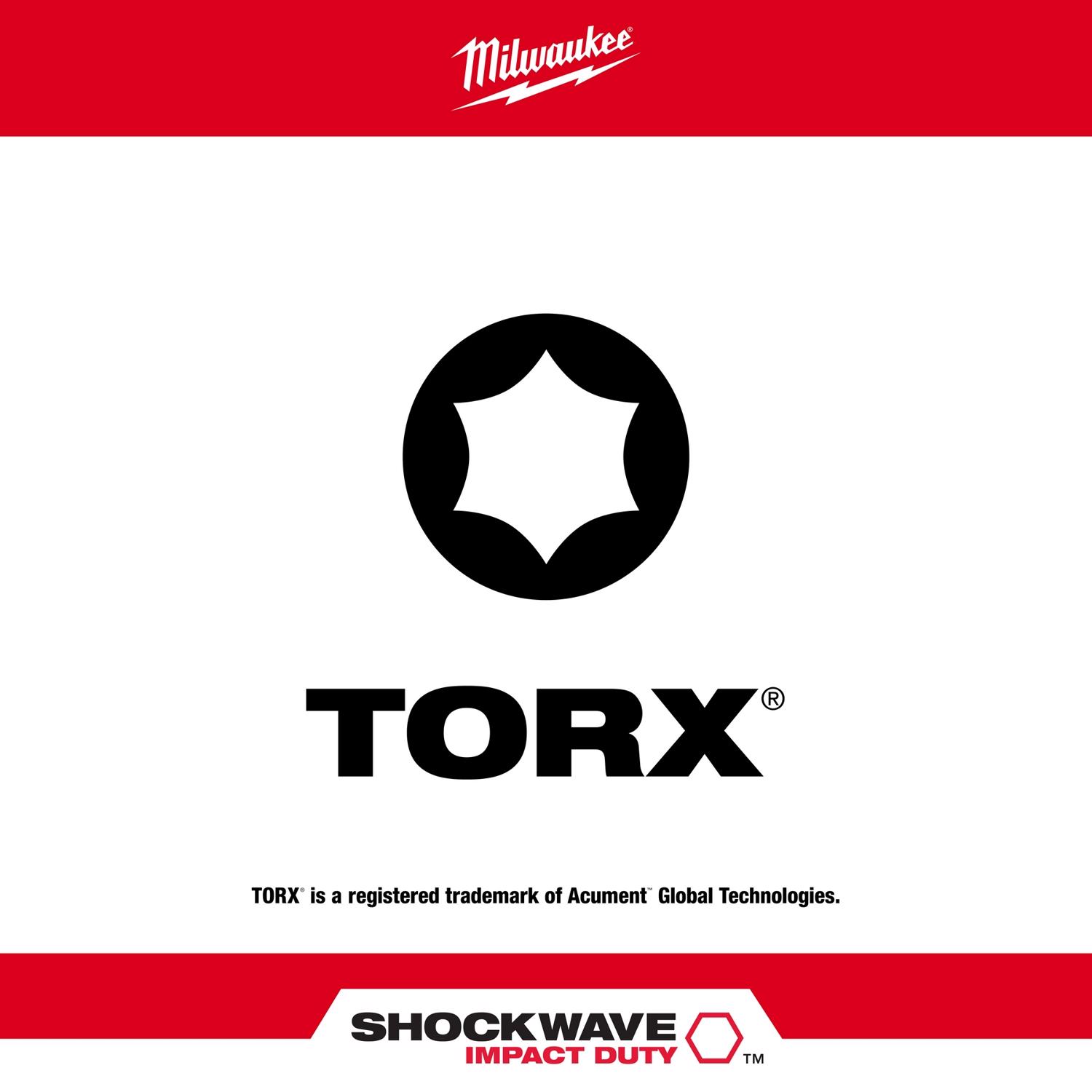 MW Shockwave Torx 1 in. L Insert Bit Set Alloy Steel 7 pc