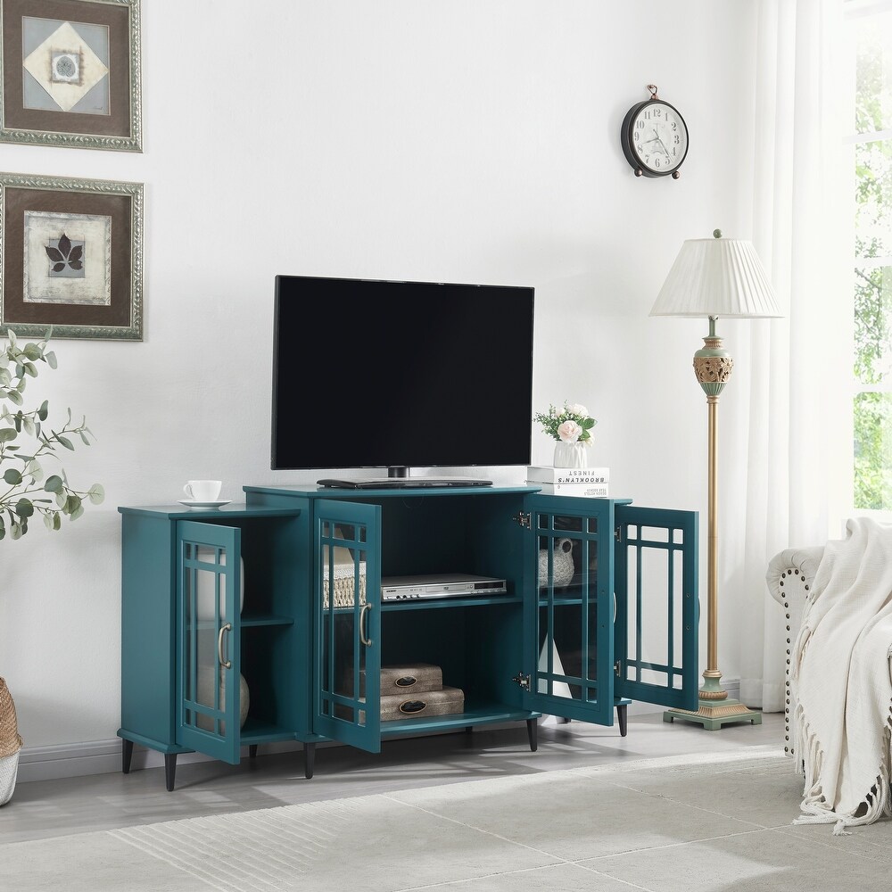 Sideboard with Glass Door and Adjustable Shelves