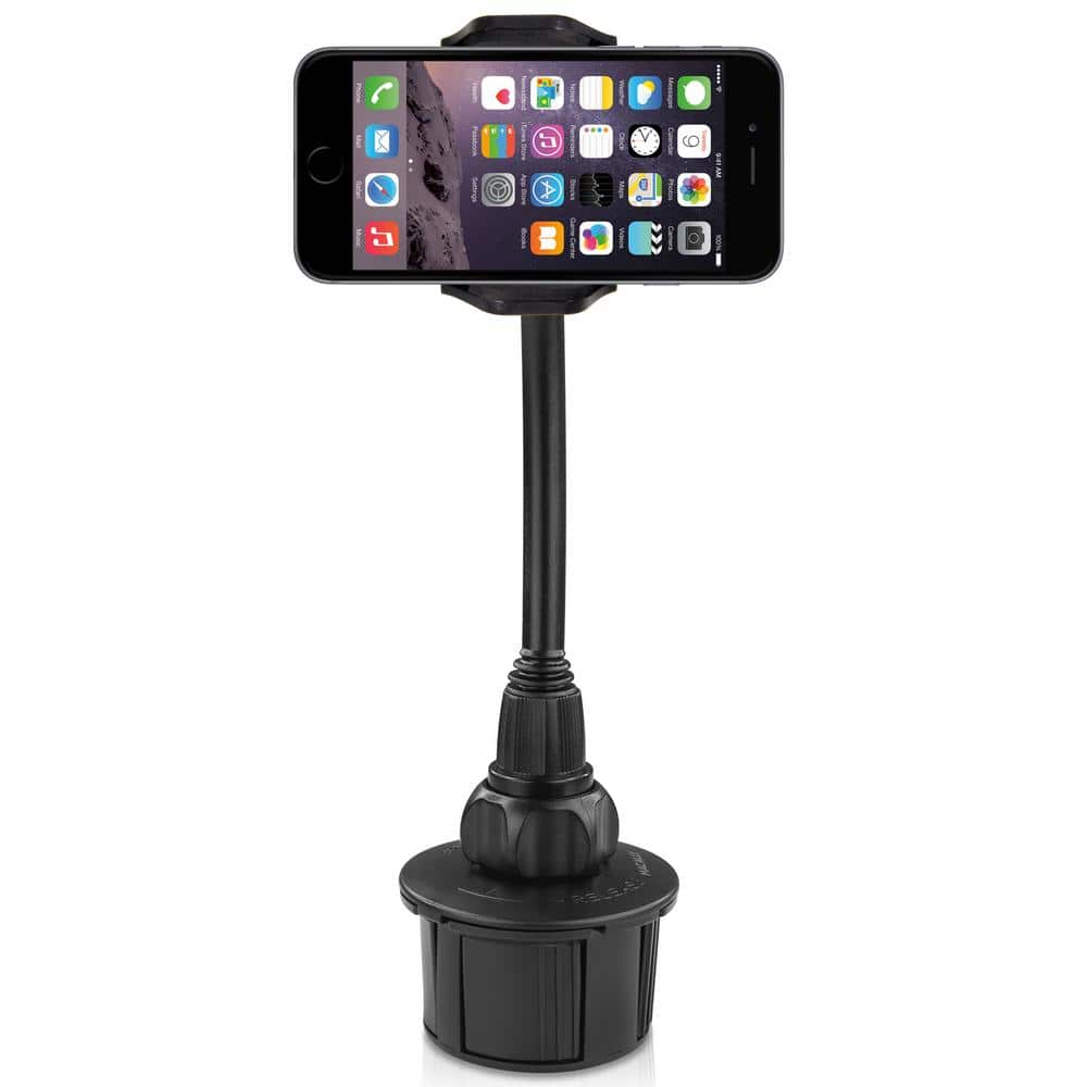 Macally Extra-Long 16 in. Tall Adjustable Automotive Cup Holder Mount for Smartphones and GPS MCUP2XL