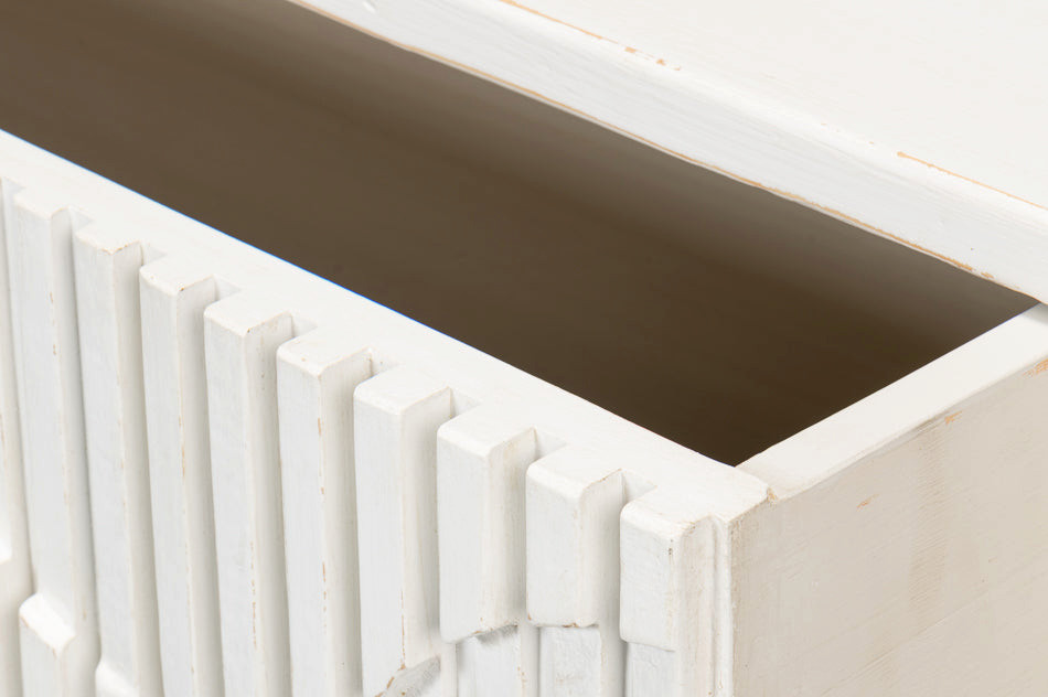 Lola Console Table With Drawers and Shelf Antique White   Transitional   Console Tables   by Sideboards and Things  Houzz