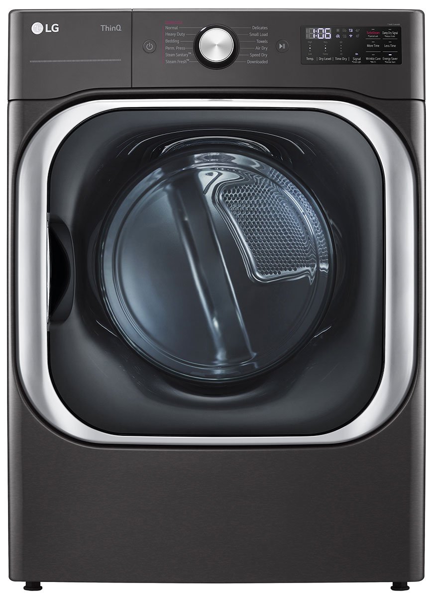 LG 9 Cu. Ft. Black Steel Front Load Electric Dryer With TurboSteam And Built-In Intelligence