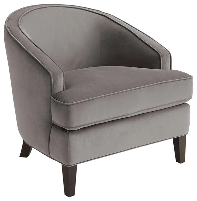 Samiya Lounge Chair   Portsmouth Grey   Transitional   Armchairs And Accent Chairs   by Rustic Home Furniture Deco  Houzz