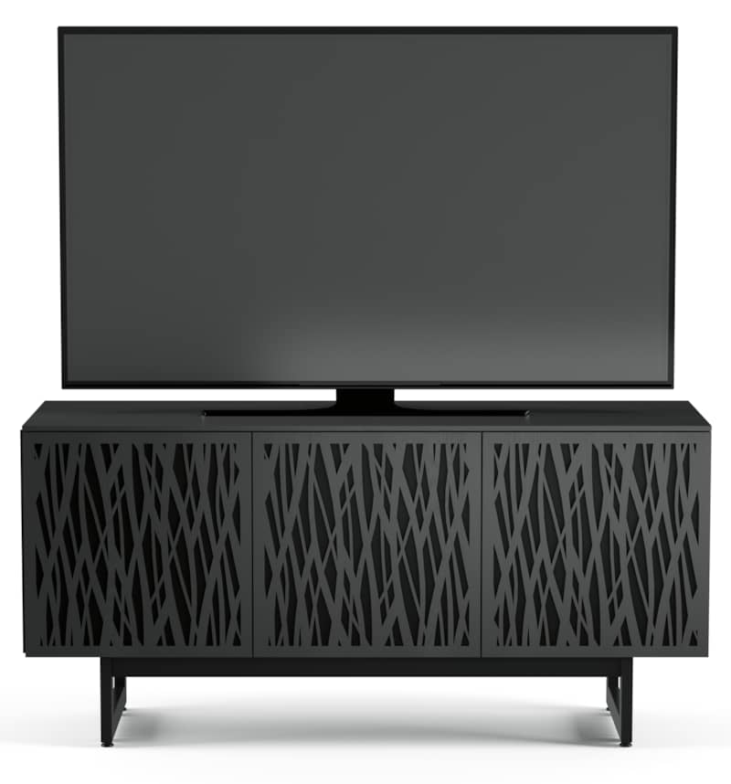 BDI Elements Wheat Charcoal Ash Stained Media with Triple-Width Storage Cabinet