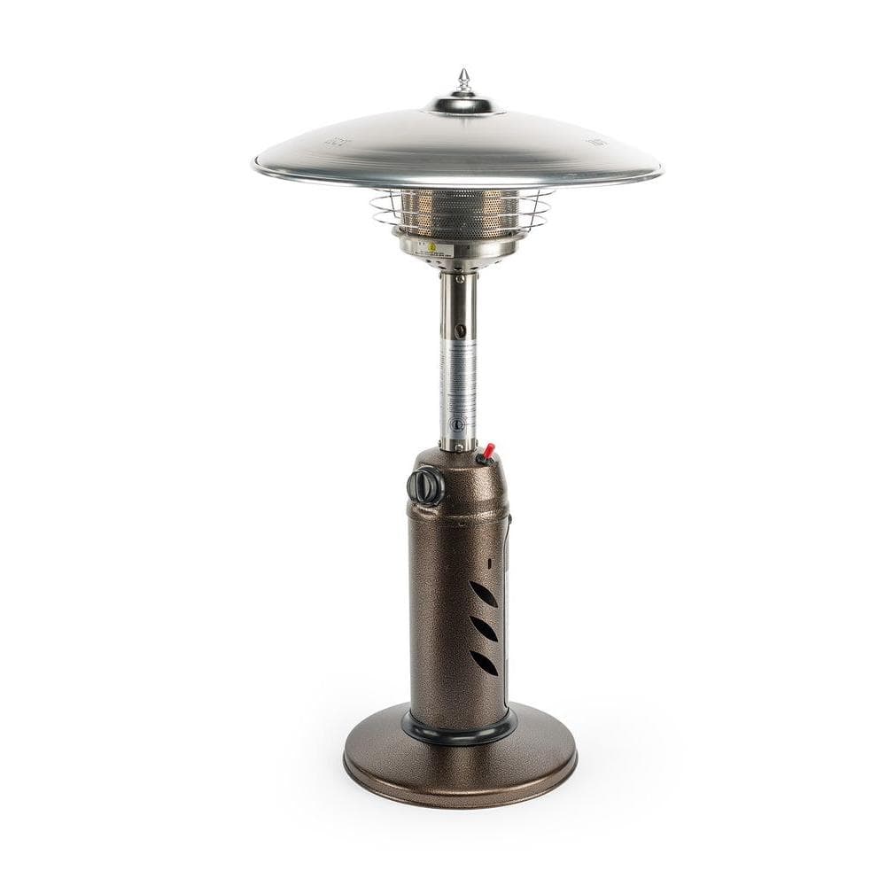 Hampton Bay 11，000 BTU Powder Coated Bronze Tabletop Propane Patio Heater HPS-C-PC