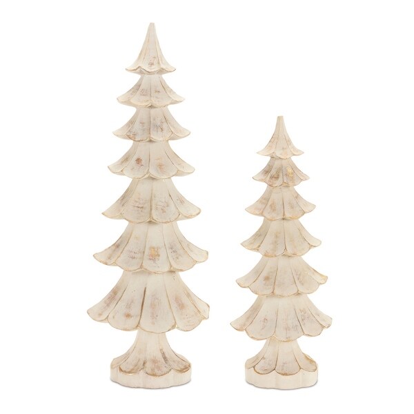 Brushed Gold Pine Tree (Set of 2)