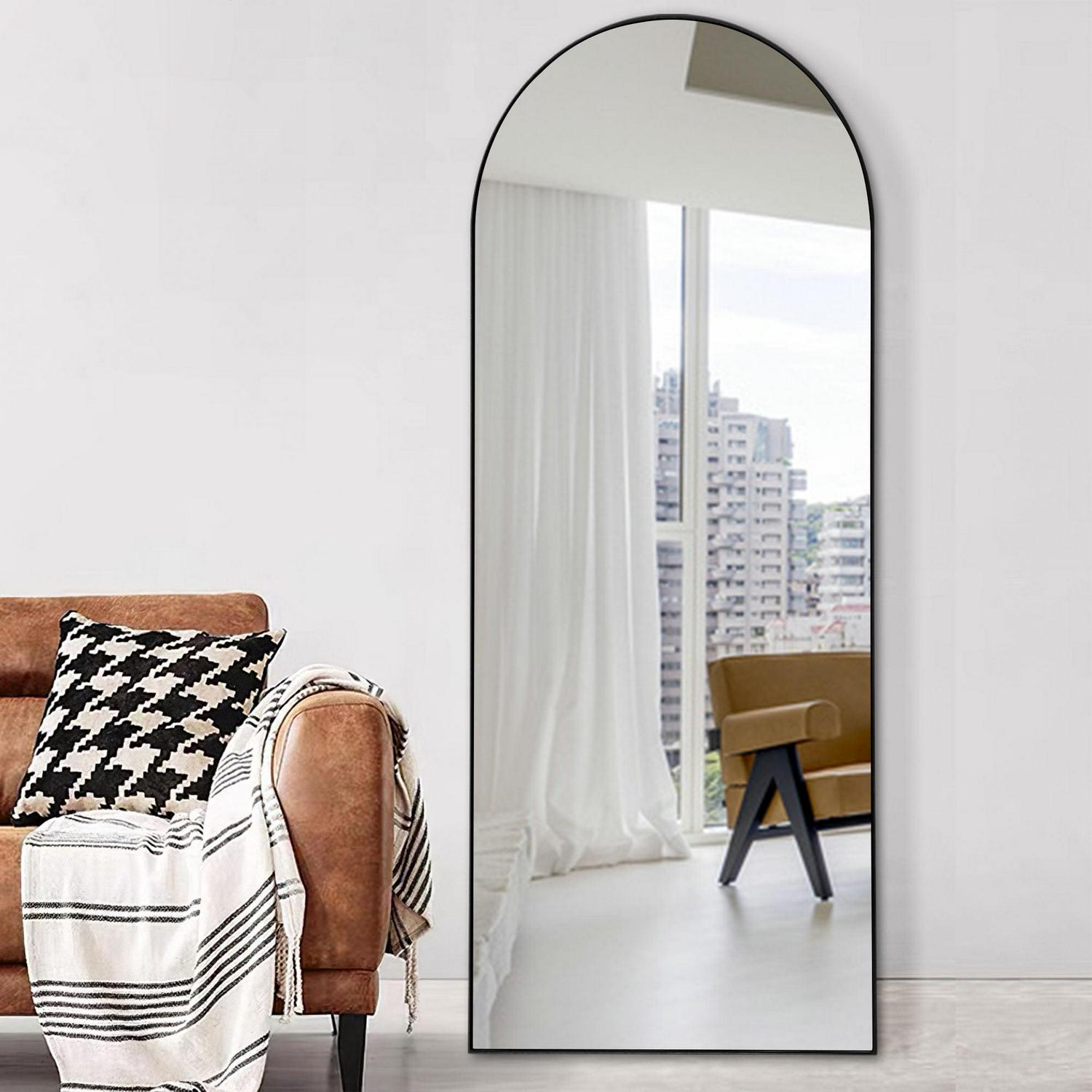 NeuType 22  x 65  Black Modern Floor Mirror  Crowdfused