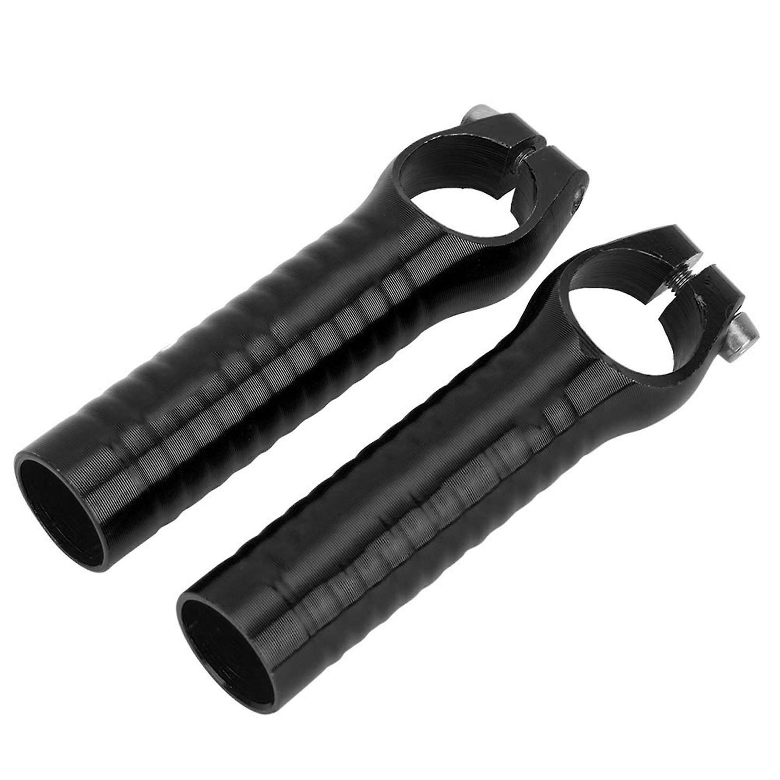 1 Pair 7075 Aluminum Alloy Bicycle Handlebar Grip Bike Bar End Handlebar Ends For Road Mountain Bikesblack