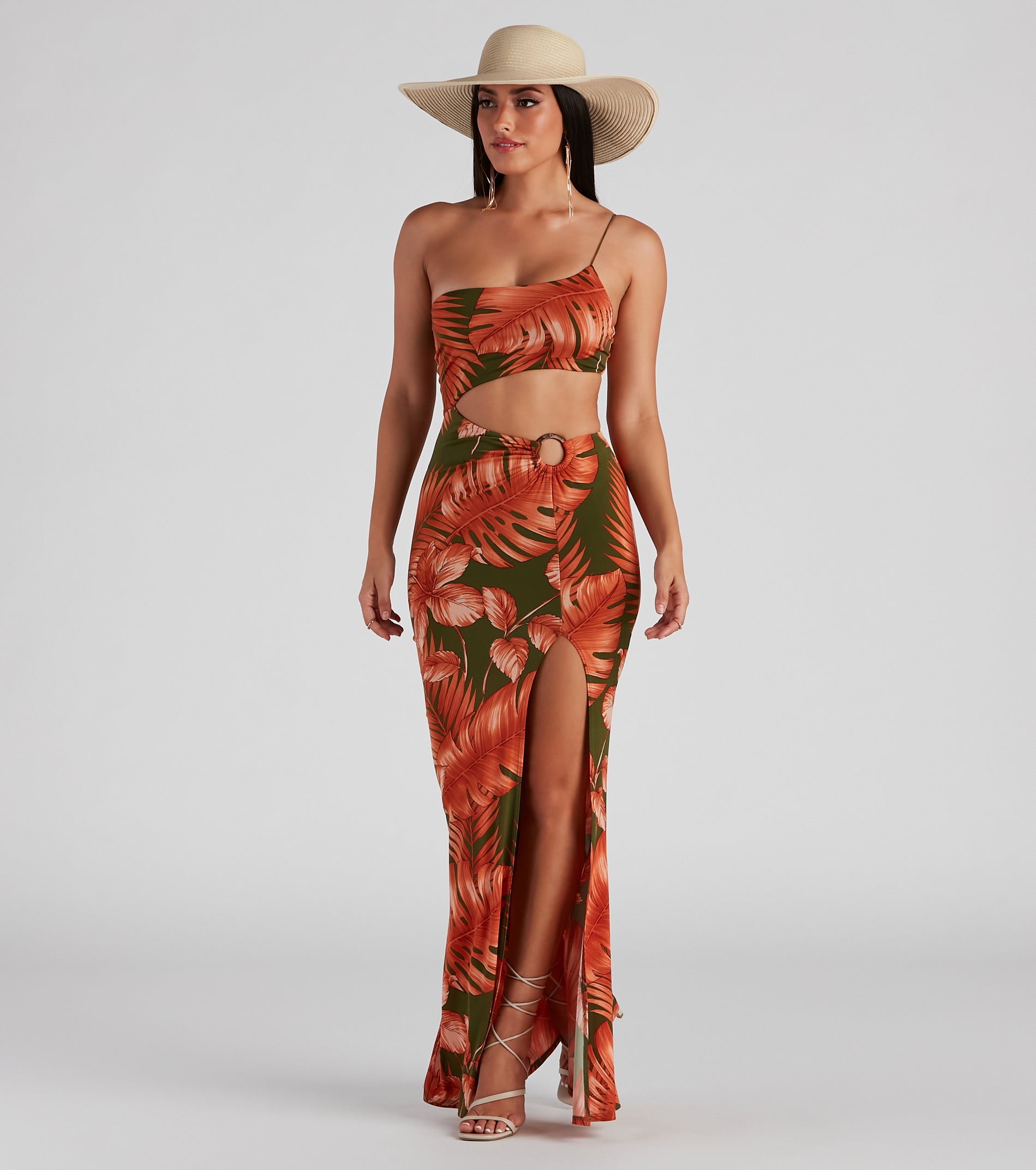 Paradise Ready One-Shoulder Maxi Dress