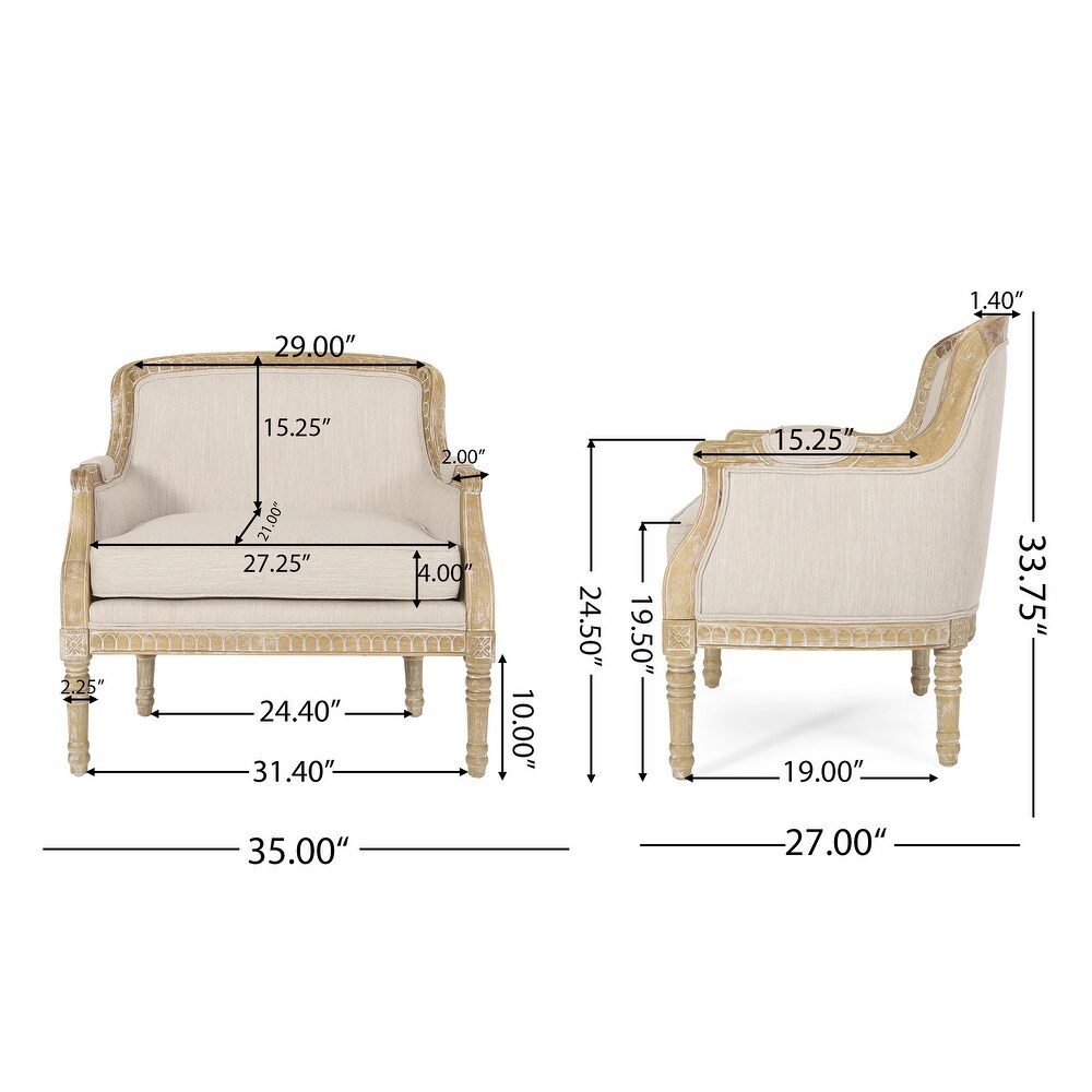 Tamarisk Upholstered Club Chair by Christopher Knight Home