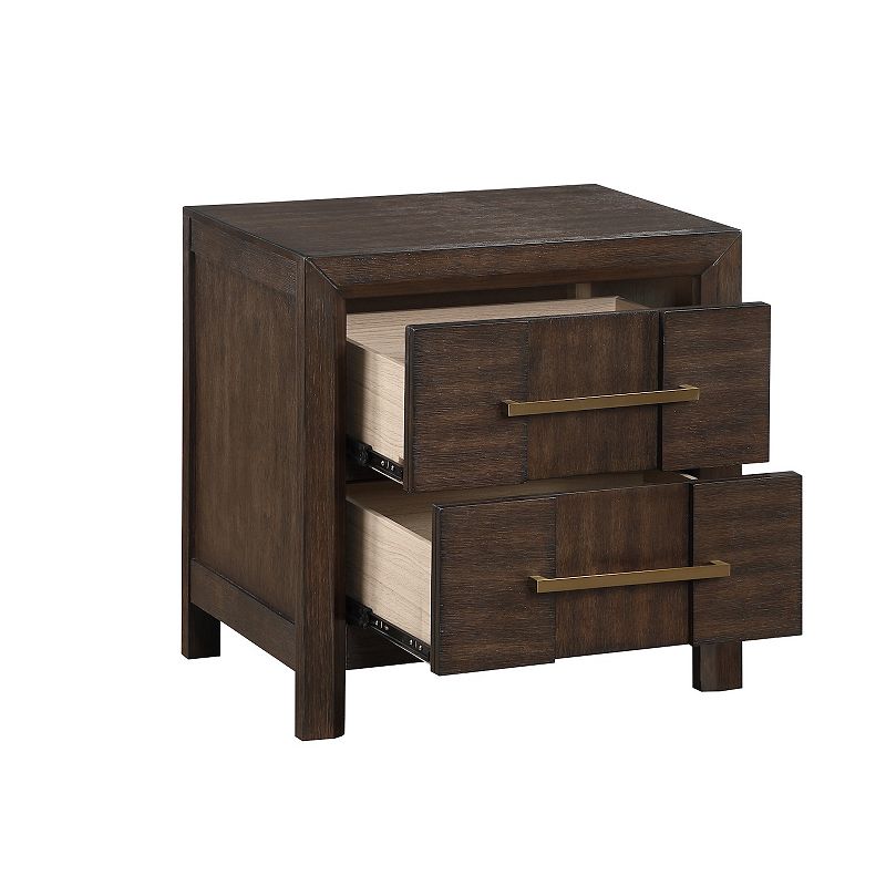 Kenzo Modern Style 2-Drawer Nightstand Made with Wood