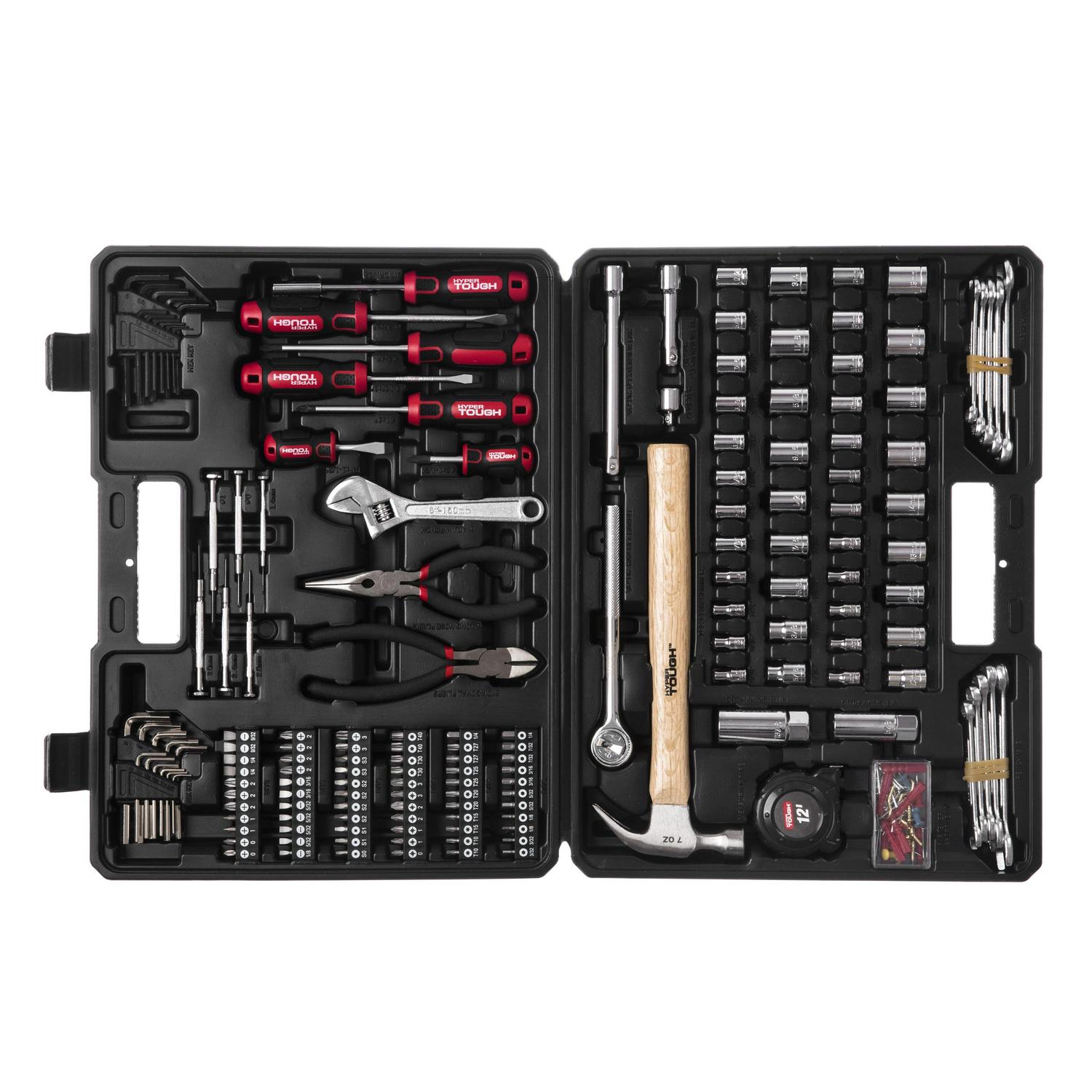 Hyper Tough 215 Piece SAE/MM Multi Tool Home Repair Tool Set