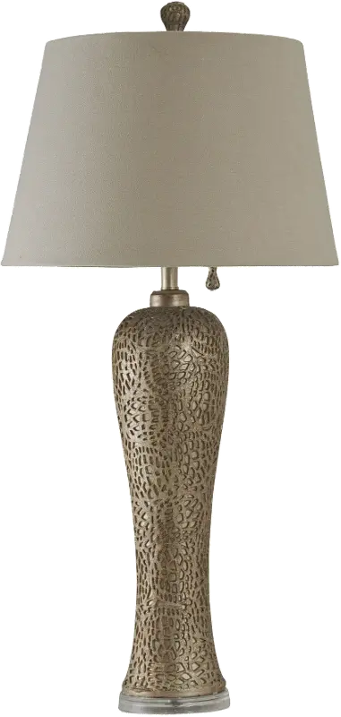 Bellevue Silver Table Lamp with Acrylic Base