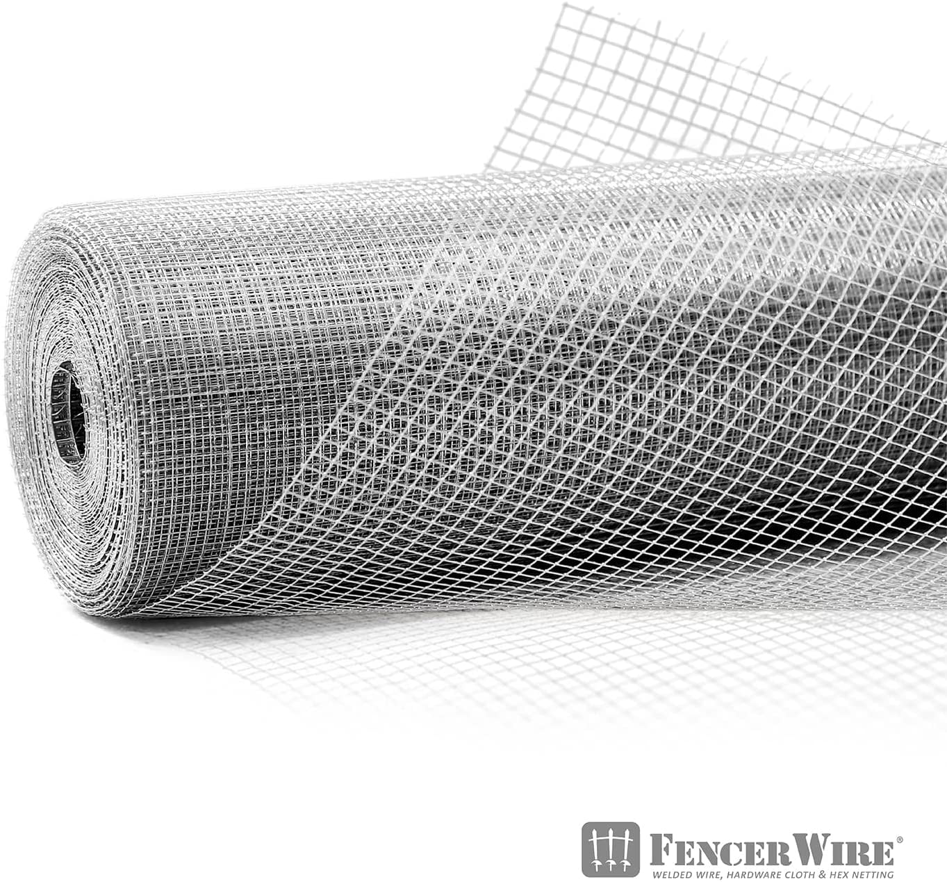 Fencer Wire Hardware Cloth, 23 Gauge with Mesh Size 1/4”, Hot-Dip Galvanized After Welding, Heavy Duty Welding Fencing for Cage Wire, Screen Doors, Tree Guards & Gutter Covers, Size Options Available