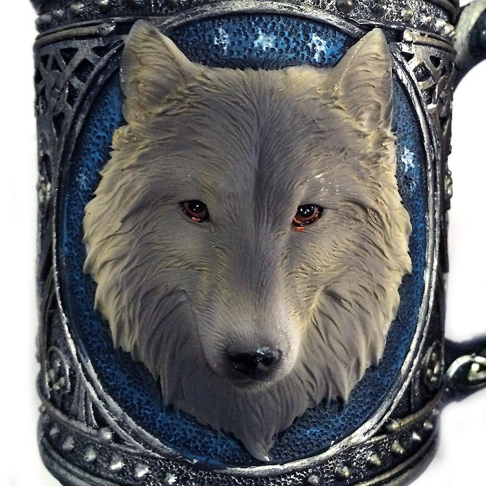 Smart Living Company Ezeso Resin 3d Wolf Coffee Cup Stainless Steel Travel Tea Wine Beer Mugs