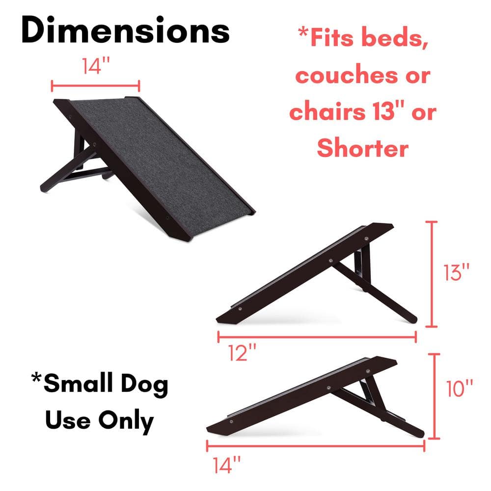 BirdRock Home Internet's Best Small Espresso Adjustable Pet Ramp 10797