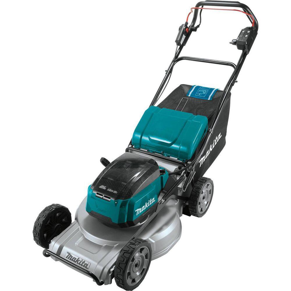 Makita 21 in. 18-Volt X2 (36-Volt) LXT Lithium-Ion Brushless Cordless Walk Behind Self-Propelled Lawn Mower Kit (5.0Ah) XML09PT1