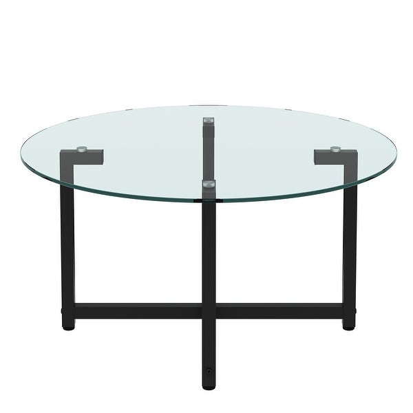 Round Whole Black Coffee Table