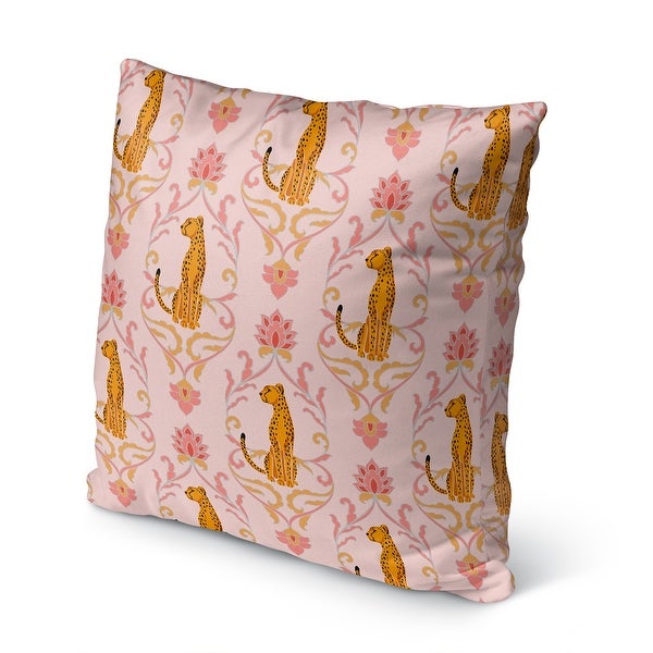 WILD CAT PINK Indoor|Outdoor Pillow By Kavka Designs