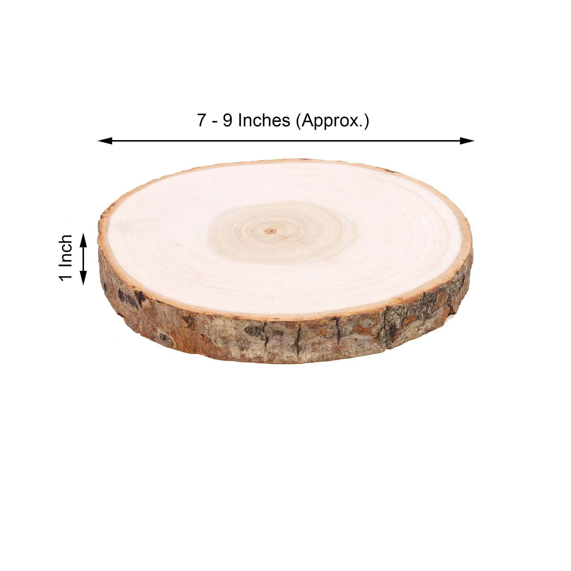 Rustic Natural Wood Slices, Round Poplar Wood Slabs, Table Centerpieces 9