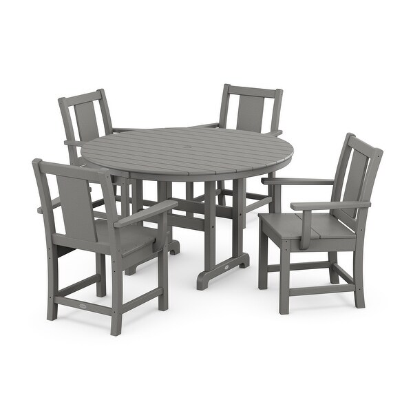 POLYWOOD Prairie 5Piece Round Farmhouse Dining Set