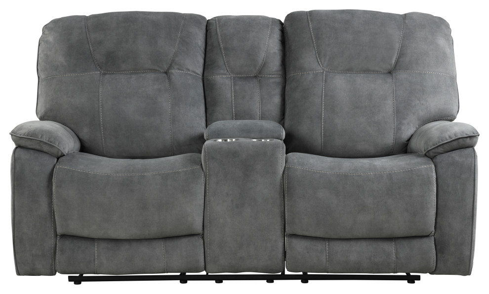 Parker Living Cooper Shadow Grey Manual Console Loveseat   Transitional   Loveseats   by Parker House  Houzz