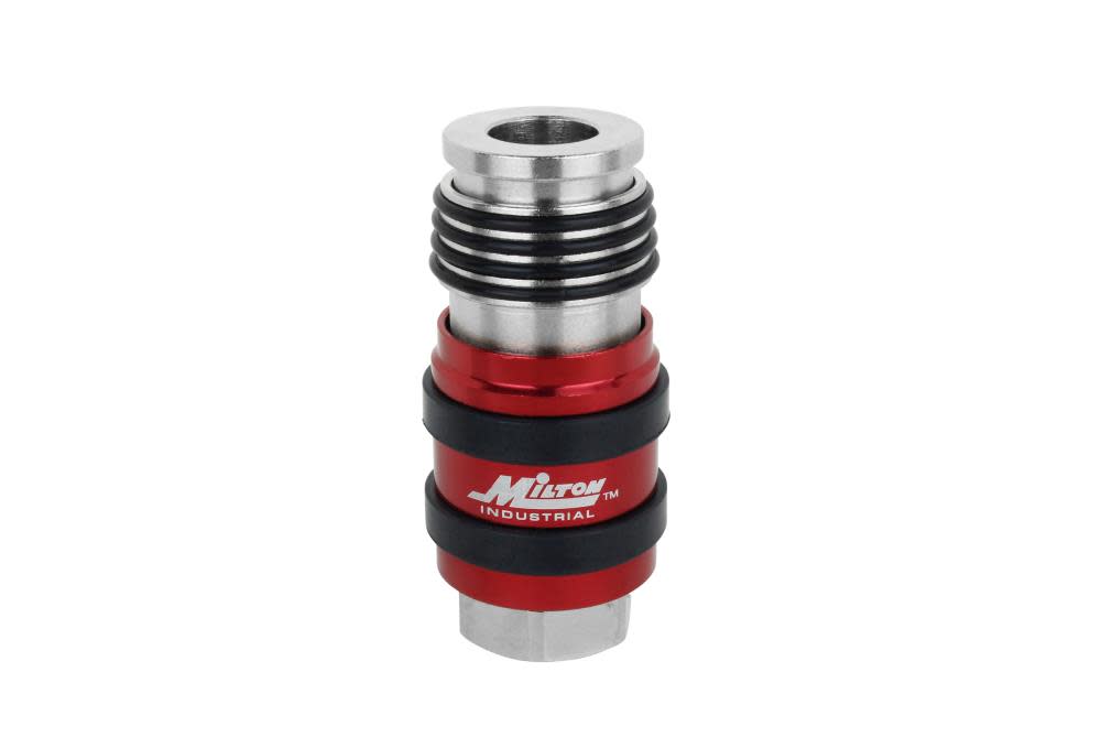 Milton® 2 In ONE Universal Safety Exhaust Coupler – 3/8 FNPT x 3/8 Body Flow ;