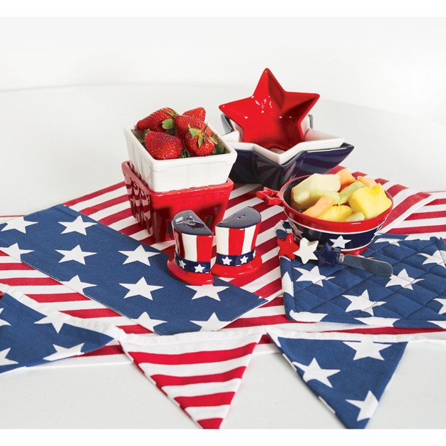 X 72 quot Stars And Stripes July 4th Table Runner