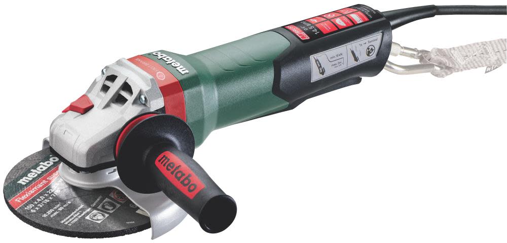 Metabo 6 Brake Angle Grinder 9600 RPM 14.5 Amp with Brake System Non Locking Paddle AutoBalancer DropSecure