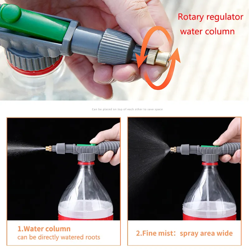 Garden Watering Tool Sprayer Manual High Pressure Air Pump Sprayer Adjustable Drink Bottle Spray Head Nozzle Agriculture Tools