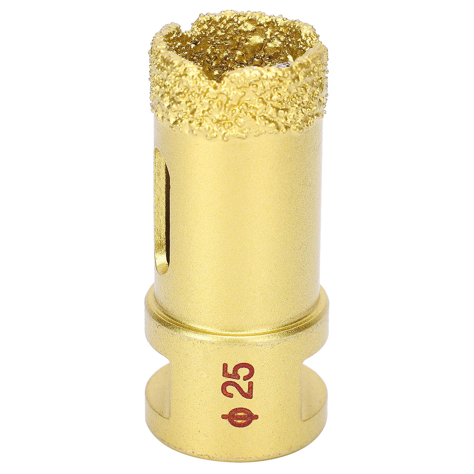 25mm Diamond Hole Saw Drill Bit Brazing Marble Hole Opener Gold Diamond Drill Cutter Power Tool