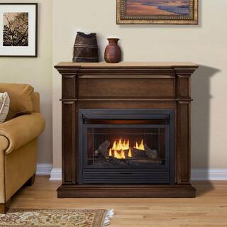 Duluth Forge Dual Fuel Ventless Gas Fireplace - 26000 BTU T-Stat Control Gingerbread Finish Model DFS-300T-3G 179209