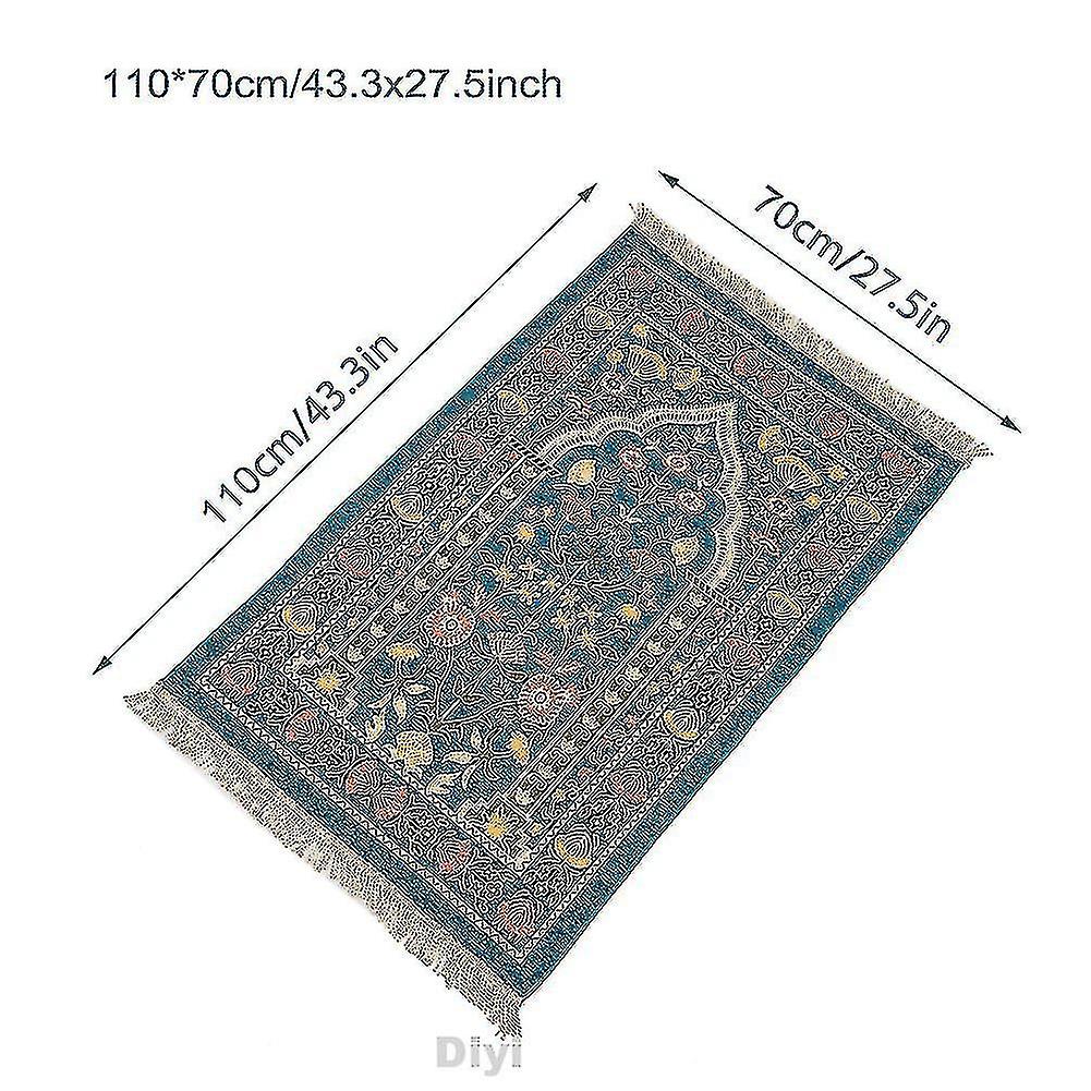 110x70cm Bedroom Classic Embroidery Gifts Ramadan Muslim Prayer Rug