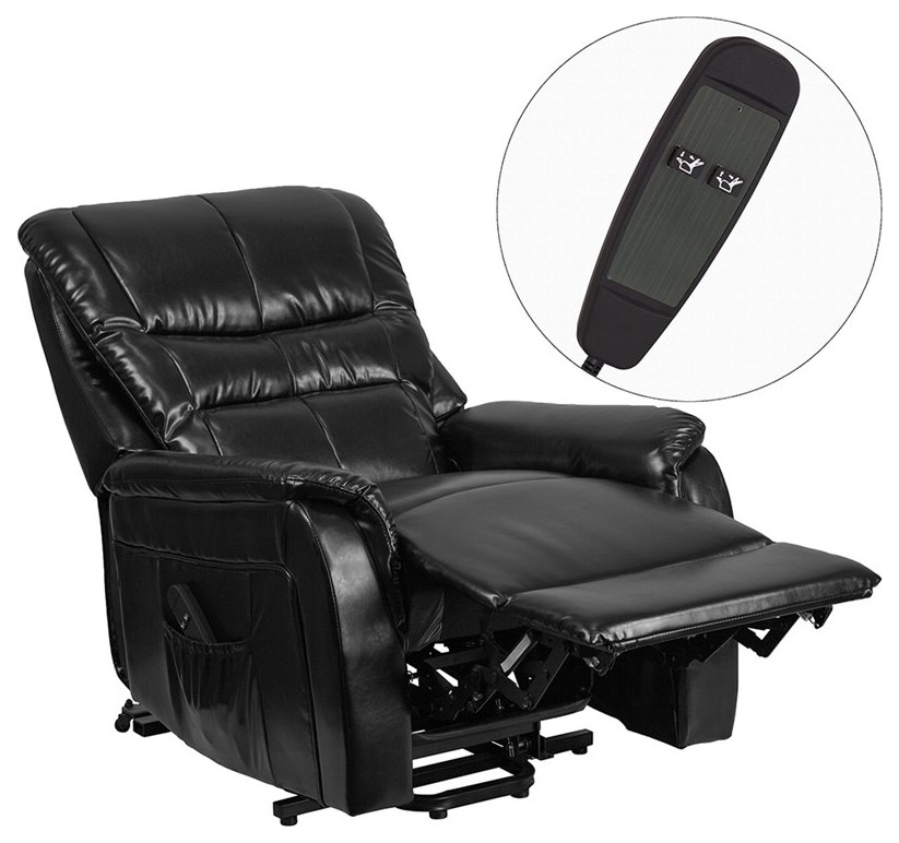 Flash Furniture Hercules Remote Powered Leathersoft Lift Recliner in Black   Contemporary   Recliner Chairs   by Furniture East Inc.  Houzz