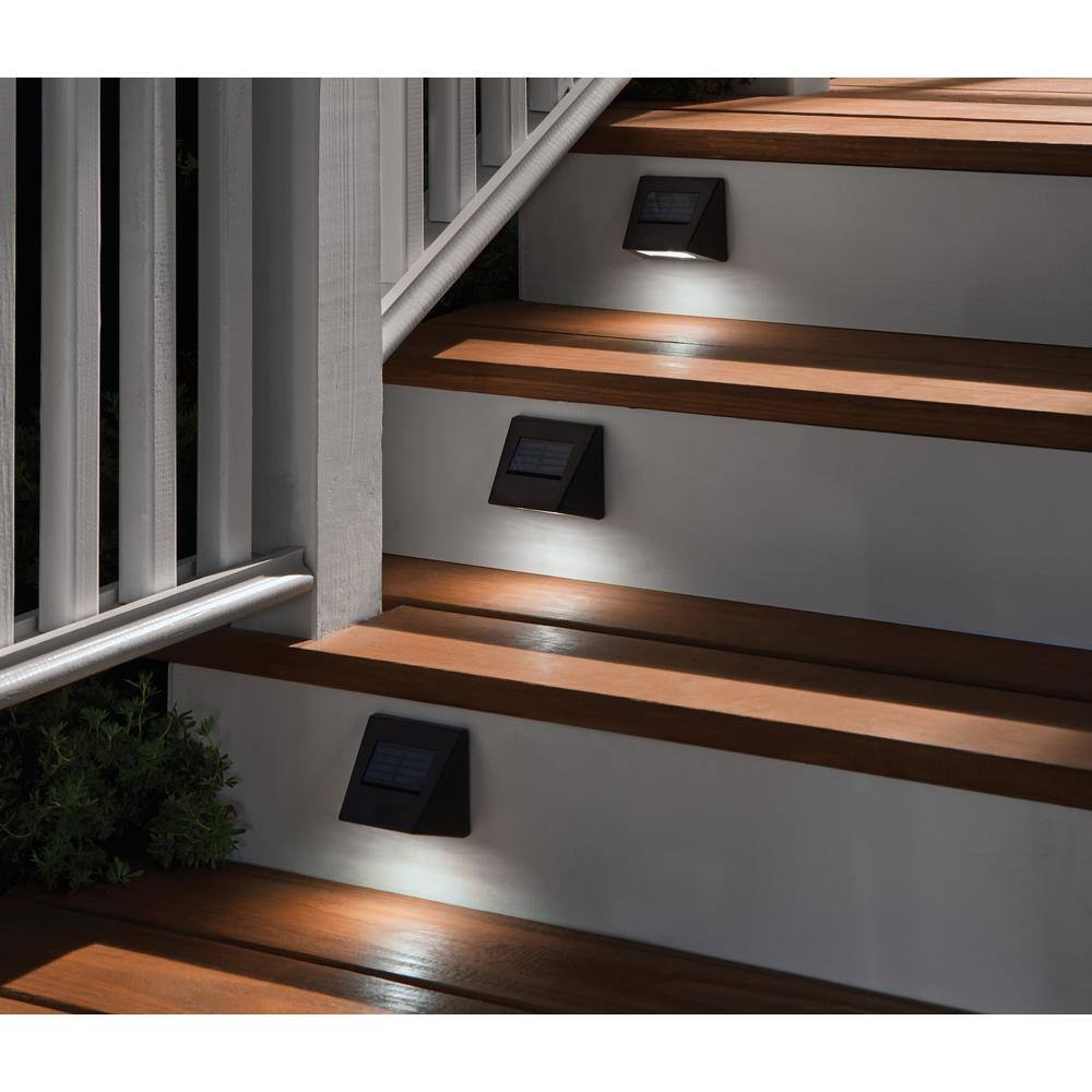 Hampton Bay Solar Bronze Integrated LED Downcast Deck Light (4-Pack) 43039