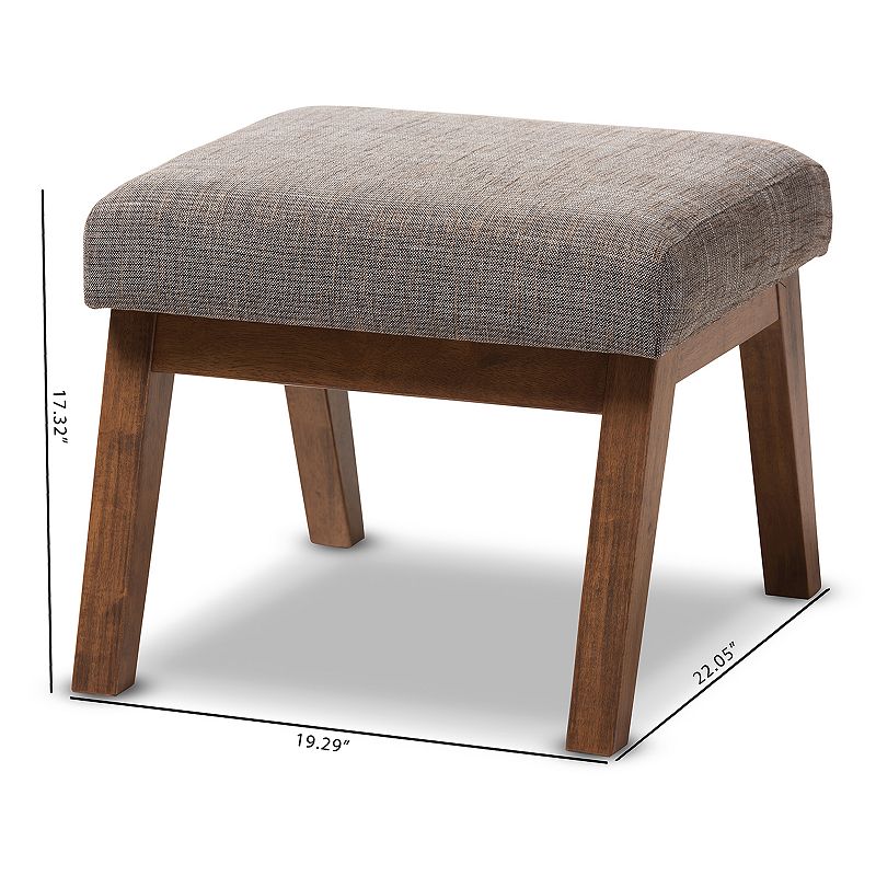 Baxton Studio Aberdeen Mid-Century Modern Ottoman