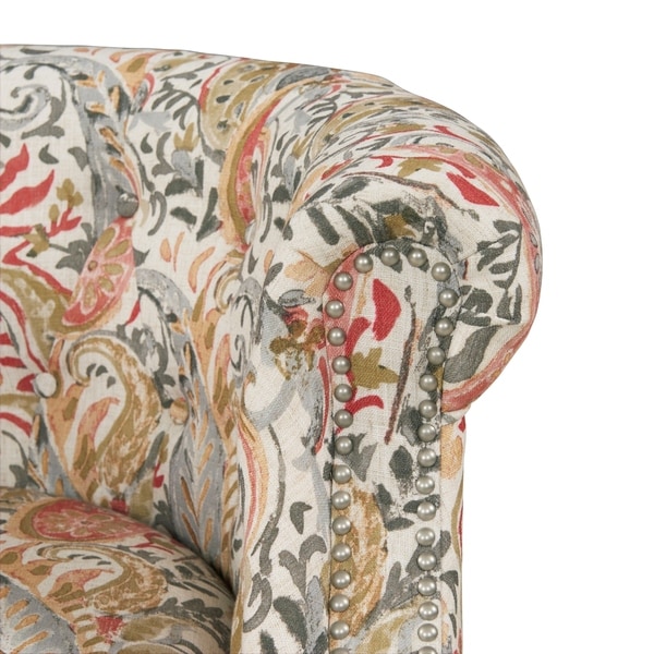 Gracewood Hollow Mungoshi Multi Coral Paisley Arm Chair