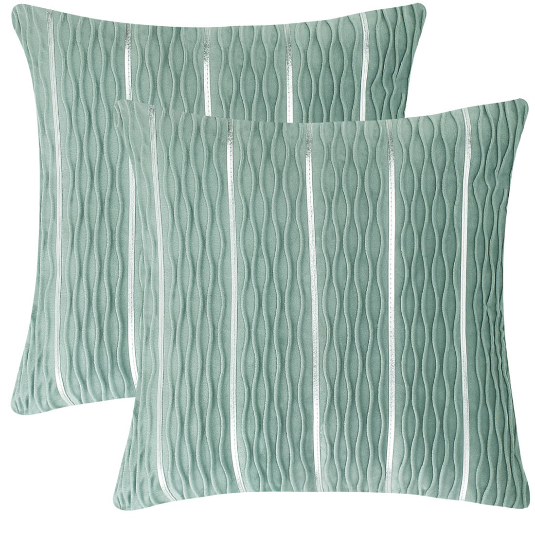 Unique Bargains Couch Classic Striped Square Decorative Throw Pillow Cover, 18