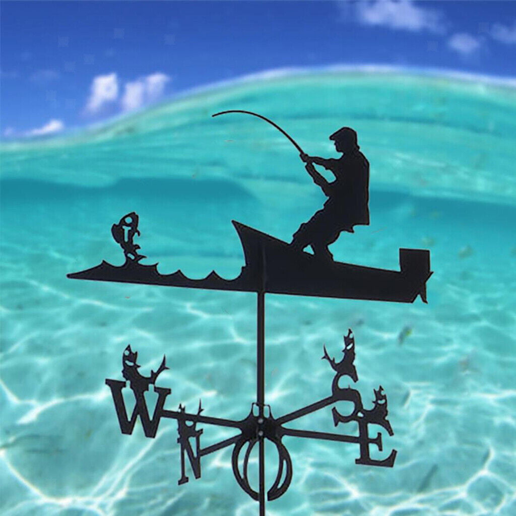 Weathervane Roof Mount Weather Vane Wind Direction Indicator Scene Stake